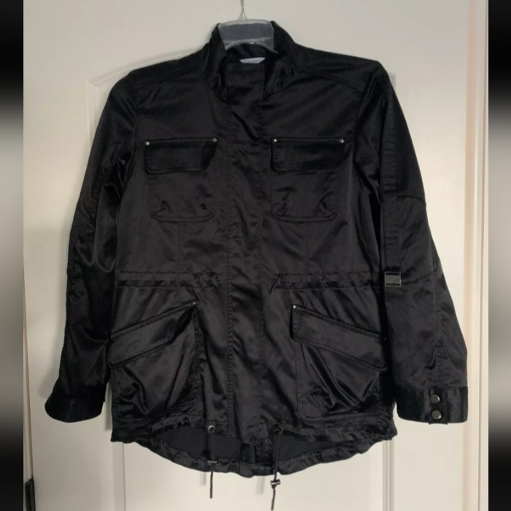 Calvin Klein Solid Cinch Waist Zipper